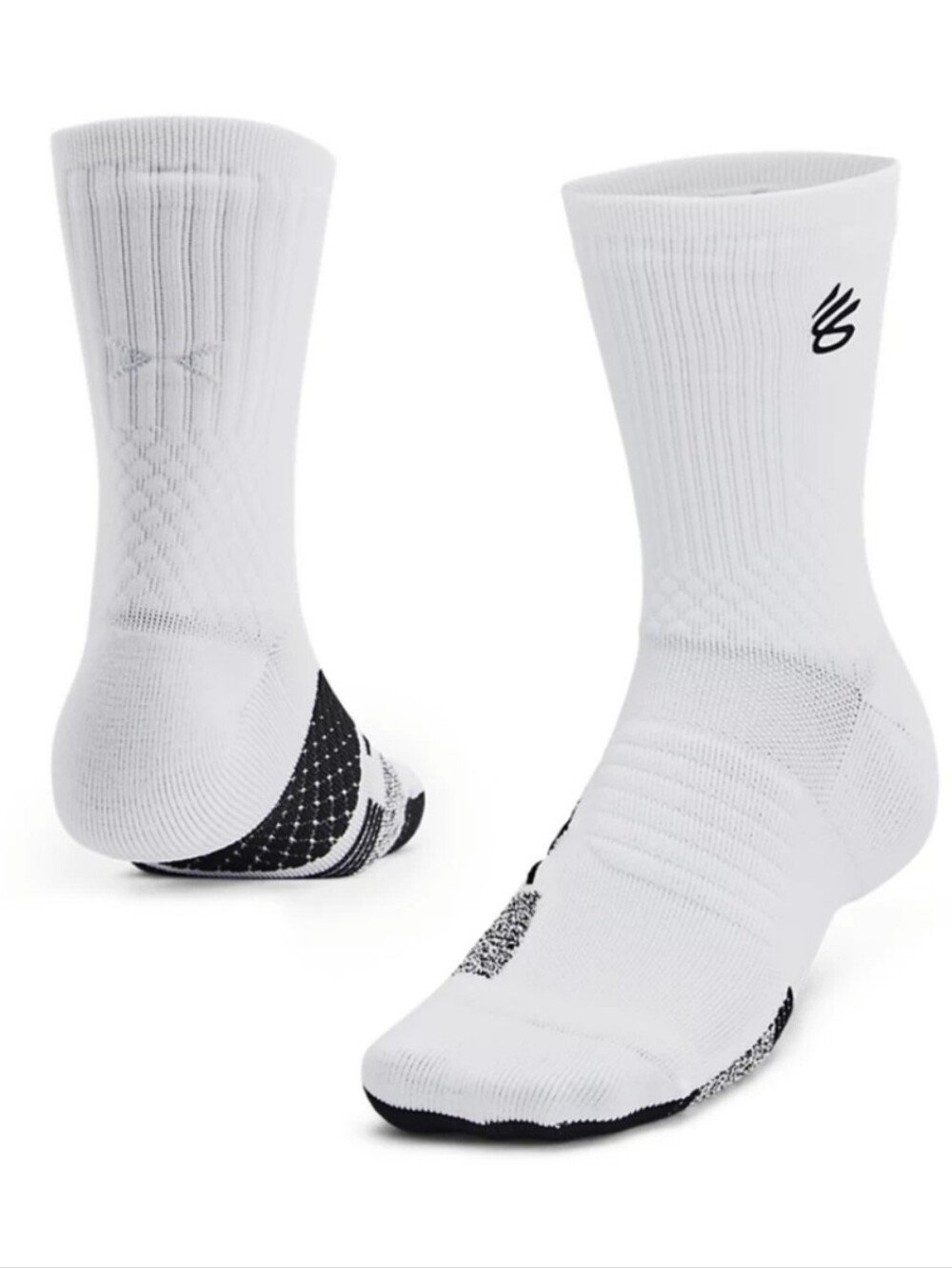 UA CURRY Mid Crew Socks Playmaker Armourdry Large Unisex M8.5-13 W10-14 NEW
